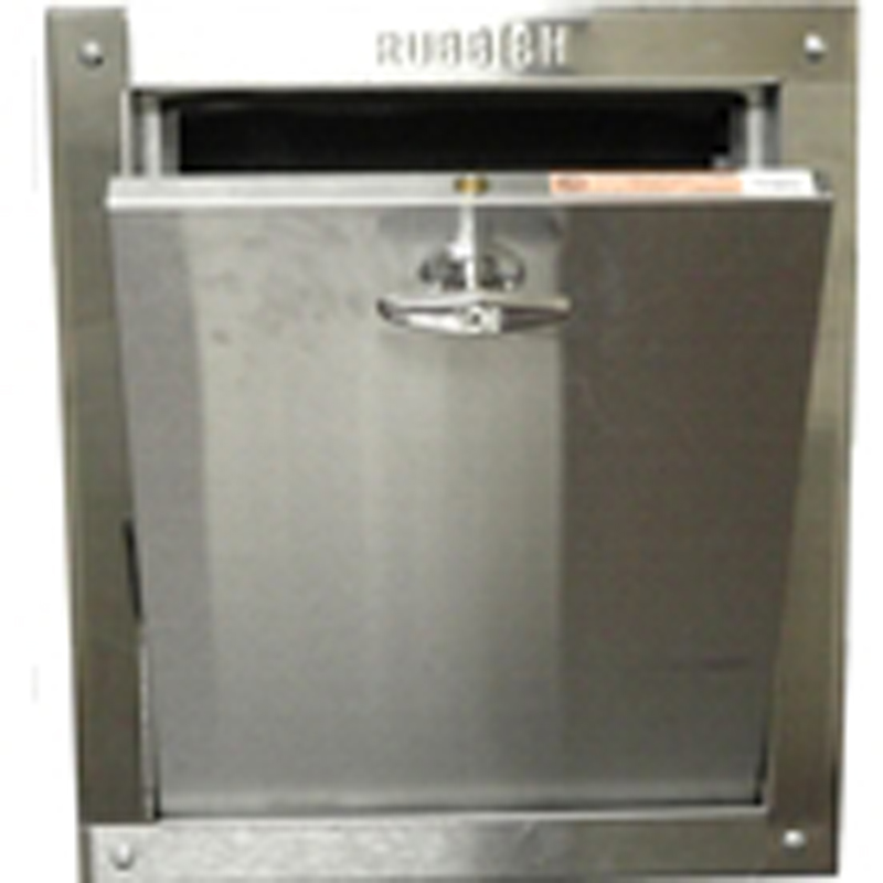 "M" Series 12 inch by 15 inch bottom hinged chute intake door.